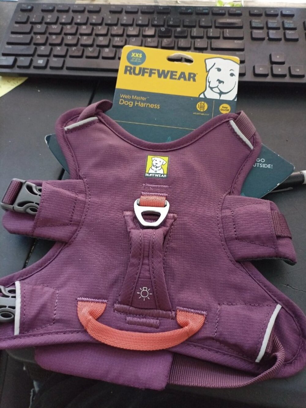 Ruffwear Web Master™ Dog Harness with Handle Purple Rain XXS NEW